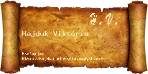 Hajduk Viktória névjegykártya